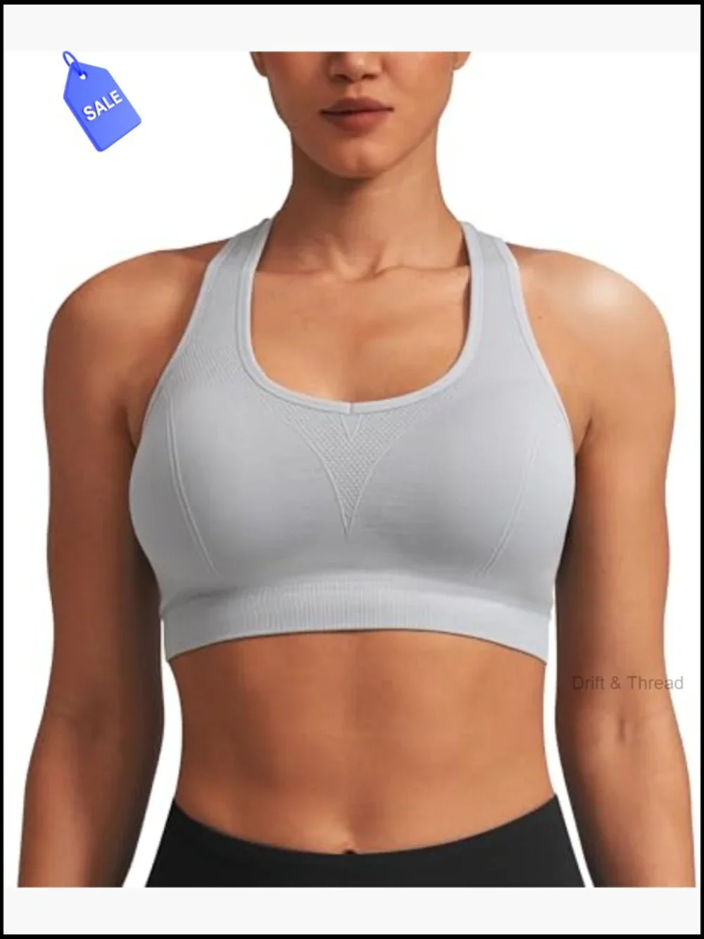High Impact Sports Bra - Racerback with Removable Pads, Wire Free Full Coverage